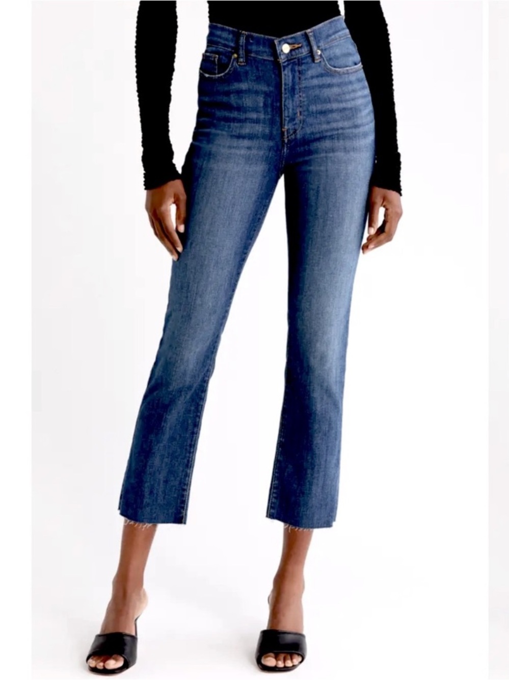 Frame Denim Women's Straight Leg Jeans in Medium Blue Wash
